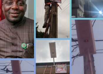 Ido Lights Up: Oyo Lawmaker Mabaje Illuminates Ido Constituency With Solar Powered Lights(PHOTOS)
