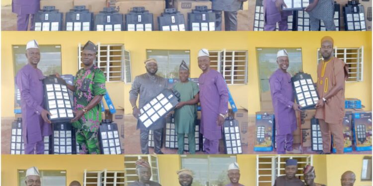 100 Days in Office: Dr. Temitope GLORIOUS Launches Solar-Powered Streetlights Distribution to Wards 1-11 in Ona Ara LG.