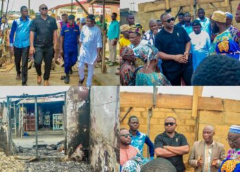 PHOTOS: Ibadan North LG Chairman, Hon. Oluwaseun Olufade, Donates ₦1 Million to Gbaremu Market Inferno Victims