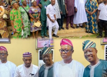 IBSWLG Chairman, Hon.Kehinde Akande Swears in Adebanjo Raphael Sunday as Council Secretary, Moruf Lawal as Assistant Secretary