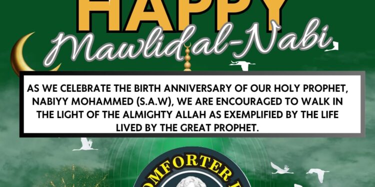 EID-EL-MAULUD: OYO LAWMAKER HON. COMFORTER REJOICES WITH MUSLIM UMMAH ACROSS THE GLOBE.