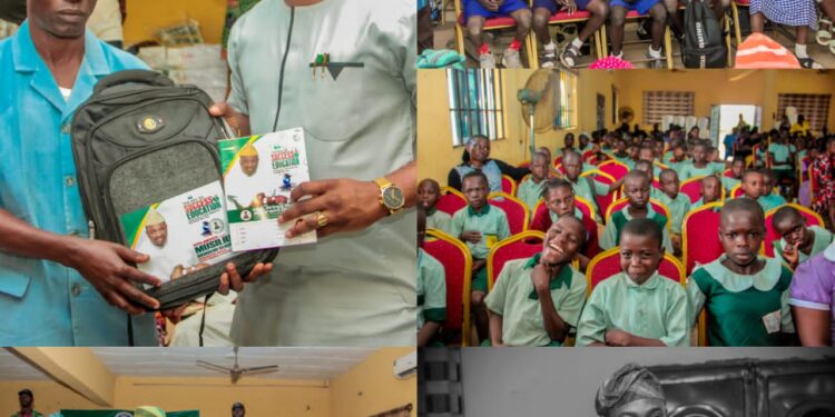 Ibadan North Council Chairman Olufade Honors Late Hon. Akinremi “Jagaban” at Primary School Book and Bag Donation*