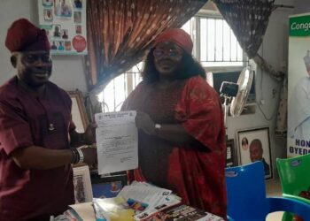 Just In: Sanda Swears In Temitope Alice As Egbeda LG Council Secretary