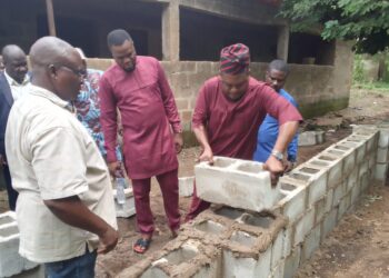 Hon. Sheriff Adeojo begins fencing of Ido council secretariat *