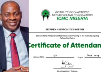 Dr. Fagbemi, Renowned Scientist, UK Chartered Arbitrator, to Be Inducted As Fellow of Institute of Chartered Mediators and Conciliators (ICMC)