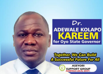 Adewale Kolapo Kareem is being hailed as a breath of fresh air in the political landscape of Oyo State.
