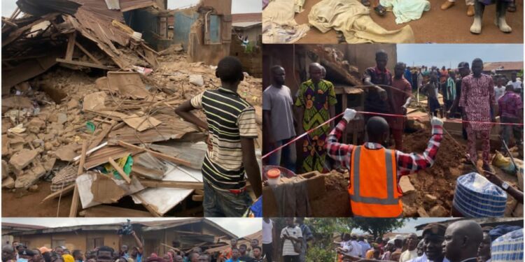 Tragedy Strikes Ona Ara: 9 Lives Lost, 7 Injured in Building Collapse at Jegede Area