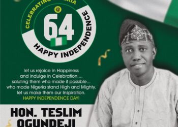 THE POLITICAL HEAD-ADMINISTRATOR FOR IBADAN SOUTH LCDA BOSS, CELEBRATE NIGERIA @64