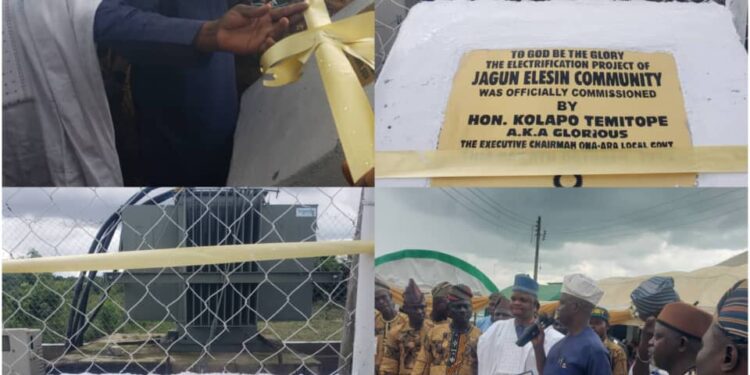 Ona Ara LG Chair, Dr. Temitope GLORIOUS Commissions Transformer in Jagun Elesin Community