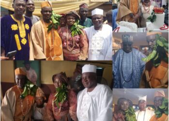 Excitement as Ona Ara LG Chair, Dr. Temitope GLORIOUS, Wife Installed as Agbaakin and Yeye Agbaakin of Araromi Aperin