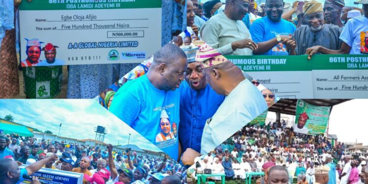 Photos News: Oyo Rep, Skimeh Remembers Late Alaafin, Donates 10 Boreholes, Commissions Classrooms  …Gifts Cash Empowerment To Constituents