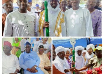 Otunba Seye Famojuro, Double T,  Other Bigwigs Present As Olufade Commissions Idumota Gate Agodi Womai/Powa Ultramodern Shopping Complex In Ibadan North