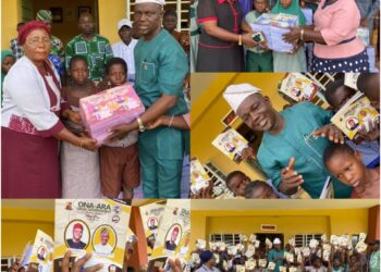 BREAKING: Ona Ara LG Chair, Dr. Temitope GLORIOUS, Launches Distribution of Exercise Books to Primary Schools