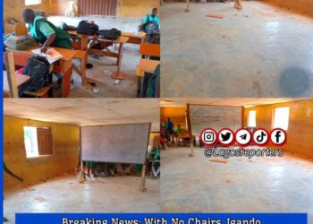 With No Chairs, Igando Senior Secondary School Students Sit on Floor to Attend Class; Parents Urge Lagos Govt Intervention