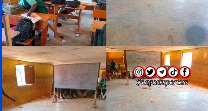 With No Chairs, Igando Senior Secondary School Students Sit on Floor to Attend Class; Parents Urge Lagos Govt Intervention