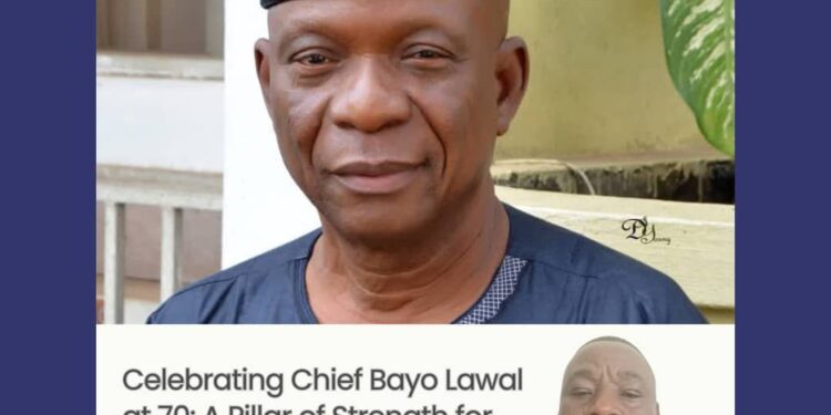 *Ib’ North East LG Chairman, Akintayo, Felicitates Chief Bayo Lawal at 70