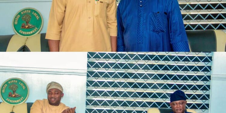 Ibadan North Council Boss, Olufade, Receives OYMASED Director General, Dr. Morohunkola Thomas, On A Courtesy Visit