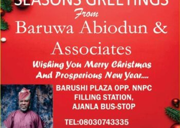Seasons Greetings from Hon Baruwa Abiodun And Associates,