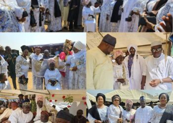 Hajia Oluwatoyin Fatimoh Oyegbori-Oluwa, Board Member, Oyo State Hajj Commission, Turbaned as Iya Adinni of Lalupon Central Mosque in a Grand Ceremony