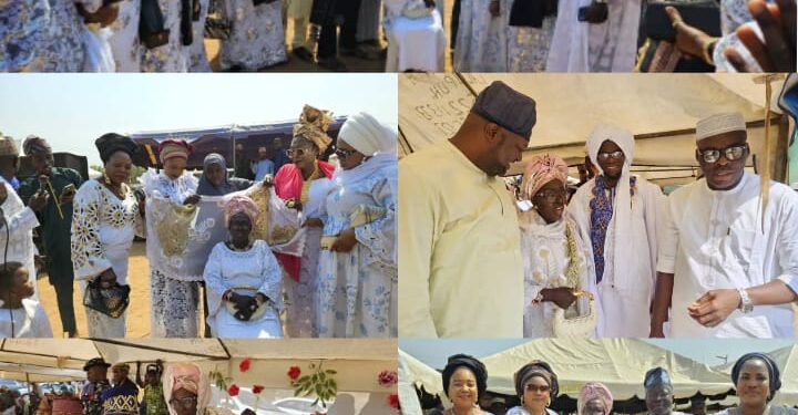 Hajia Oluwatoyin Fatimoh Oyegbori-Oluwa, Board Member, Oyo State Hajj Commission, Turbaned as Iya Adinni of Lalupon Central Mosque in a Grand Ceremony