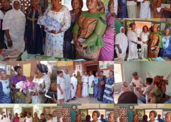 Iwajowa First Lady, Aminat Oyewumi Visits Maternity Centres to Welcome New Born Babies