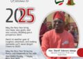 Let’s Reflect On 2024 And Share Hopes For 2025, Adeojo Urges Ido LG, Oyo State’s Residents