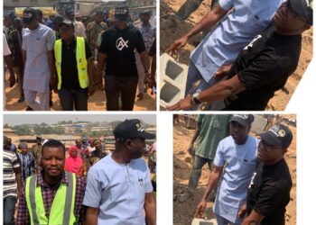 The Political Head Administrator of Ibadan South Local Council, Hon Teslim Ogundeji Flags-off Construction of Owode Shopping Complex and Motor Park