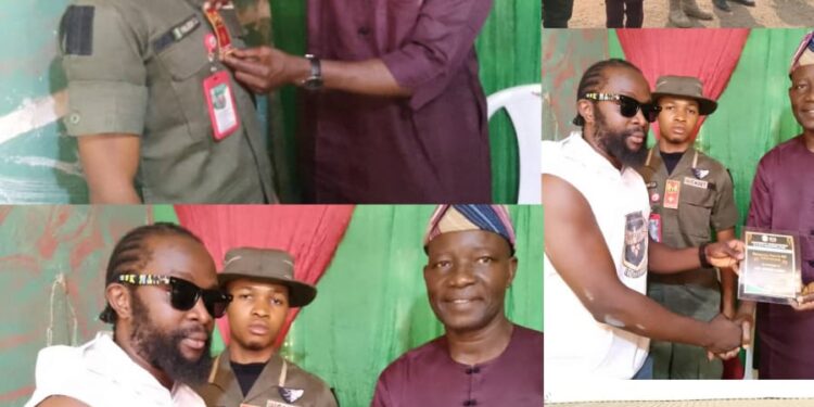 PHOTOS: Nigeria Cadet Honours Honourable Kehinde Akande with Prestigious Award
