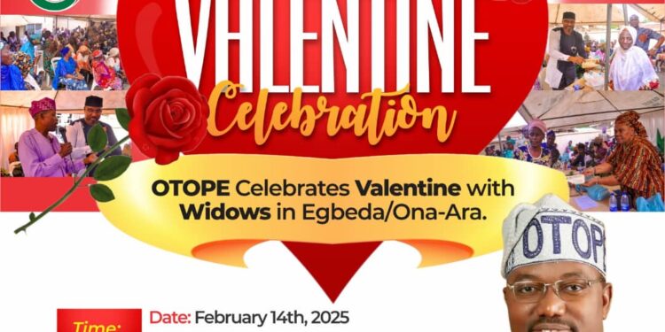 Valentine’s Day: OTOPE to Host Widows in Egbeda/Ona-Ara After Receiving ‘Òkò Opo’ Humanitarian Title