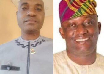 Ido Supervisor for Mineral Resources, Hon Fapetu Stephen felicitate with Otunba Seye Famojuro on his birthday