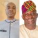 Ido Supervisor for Mineral Resources, Hon Fapetu Stephen felicitate with Otunba Seye Famojuro on his birthday