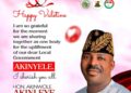 “Let love Lead”; Akinyele Council boss, Hon Akinwole Akinleye sends message of love to Akinyele Indigenes and residents