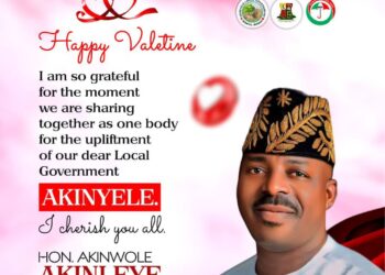 “Let love Lead”; Akinyele Council boss, Hon Akinwole Akinleye sends message of love to Akinyele Indigenes and residents