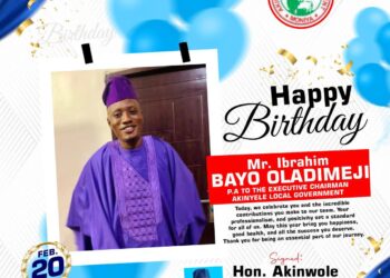 BIRTHDAY: Akinyele Council Boss, Hon Akinleye Celebrates P.A, Oladimeji Ibrahim, Extols his Commitment and Loyalty
