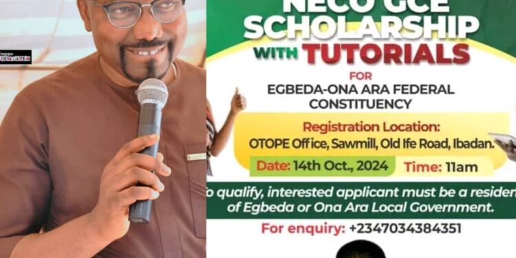 Parents, Students Laud Dr. OTOPE as 2024 NECO GCE Results Yield Excellent Performance   …*”All candidates sponsored by OTOPE passed all papers in flying colour’s “*