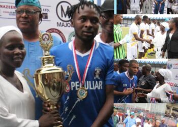 PHOTO: Oyo Commisioner for Youth and Sports, Adegoke Congratulates Shooting Stars, Commends Resilience of Crown FC at Oyo State Federation Cup Final