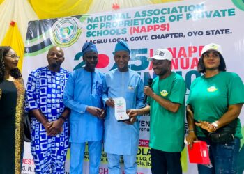 NAPPS Lagelu Honours Ona Ara LG Chairman, Dr. Temitope GLORIOUS, at 2025 Annual LANAPPS Convention  …Dedicates Award to Governor Seyi Makinde