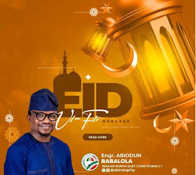 Oyo Lawmaker, Babalola Celebrates Eid Mubarak with All Muslims