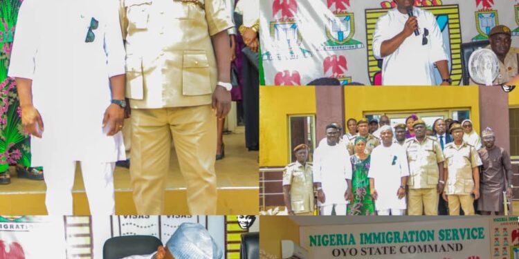 Ibadan North LG Chairman, Olufade, Pays Courtesy Visit To New Oyo Immigration Comptroller, J. O Dada*