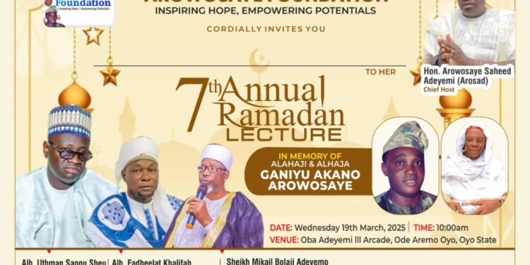 Arowosaye Foundation Hosts 7th Annual Ramadan Lecture: “The Rules of Fasting During Ramadan” on Wednesday