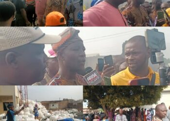 Aleshinloye Inferno: IBSWLG Chairman, Akande Visits Market, Commiserates with the Traders, Assures of Government Support