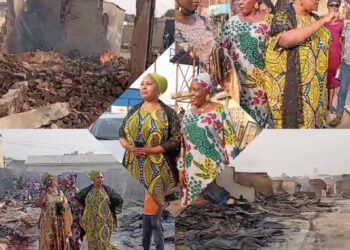 PHOTOS: Oyo Commissioner, Toyin Balogun Visits Aleshinloye Market After Devastating Fire, Promises Government Support*