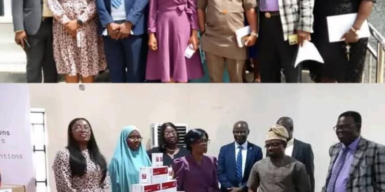 Oyo lawmaker Babalola Honoured the official launch And donation  Haemoglobin meter Device and Microcuvette By evidence action for the improvement of Anaemia testing rates among pregnant women in Oyo State