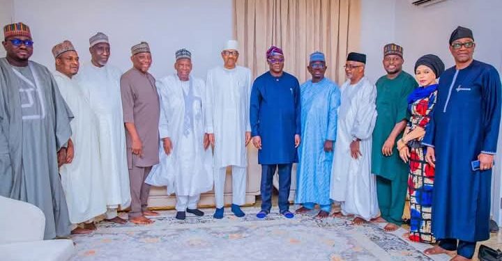 Just In: Ganduje leads APC NWC to Buhari hours after Atiku, El-Rufai’s visit