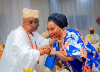 Oyo Commissioner, Hon (Mrs) Toyin Balogun Felicitates Barr. Ajewole on CCII Re-election