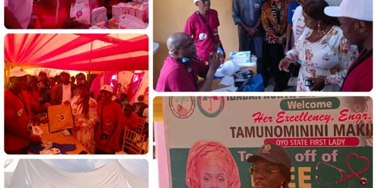 Mrs Makinde Launches 3-Day Free Health Program to Provide Affordable Healthcare Services to Residents Across the 33 Local Govt of Oyo State