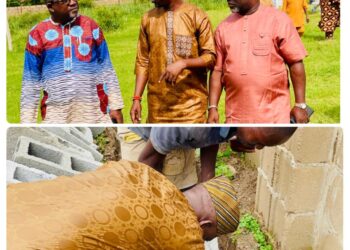 Olatunji Lays Foundation for Construction of Amotekun Office in Oluyole