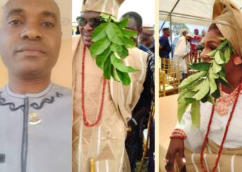 Hon Stephen Fapetu Congratulates Hon Sheriff Adeojo, his Wife and Alh. Akinsola Ayuba on  Parakoyi and Akinrogun Chieftaincy Titles