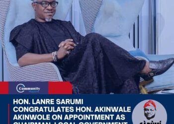 Hon. Lanre Sarumi Congratulates Hon. Akinwale Akinwole on Appointment as Chairman, Local Government Commission