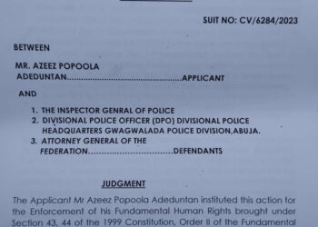 Court judgement – Ibadan based cardiovascular surgeon, Dr Adeduntan urge Attorney General of the Federation, Inspector General of Police to wade in